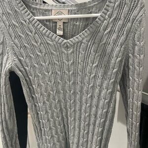 St. John's Bay Light Gray V-Neck Sweater